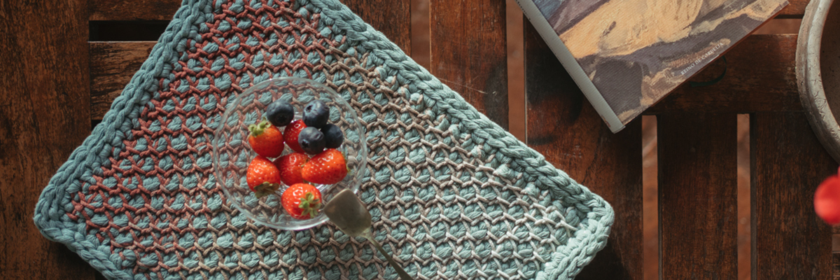 Cómo tejer punto de crochet tunecino con abanicos